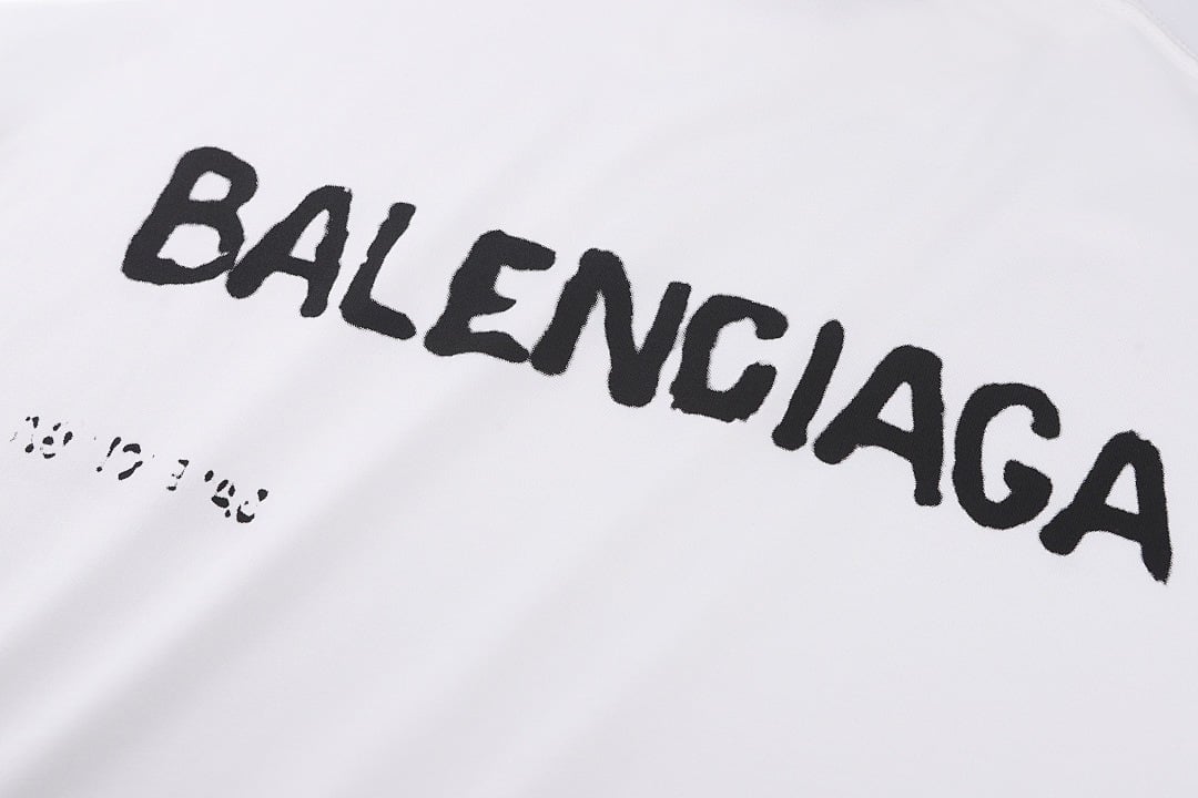 Balenciaga Braille Logo T-Shirt Black - 22