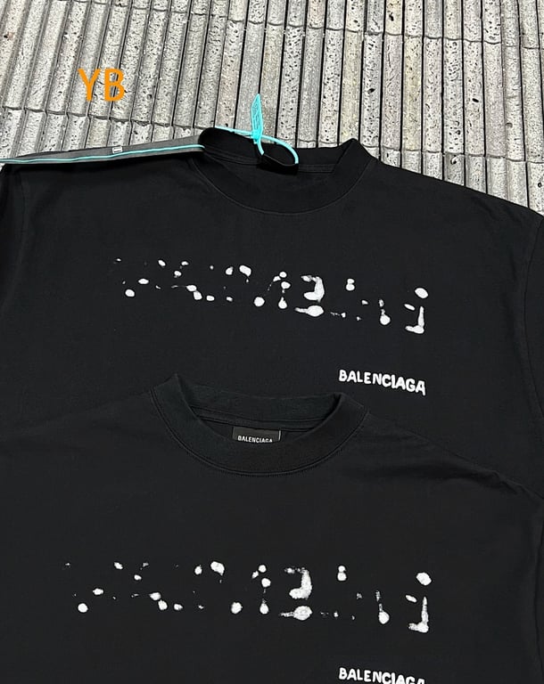 Balenciaga Braille Logo T-Shirt Black - 9