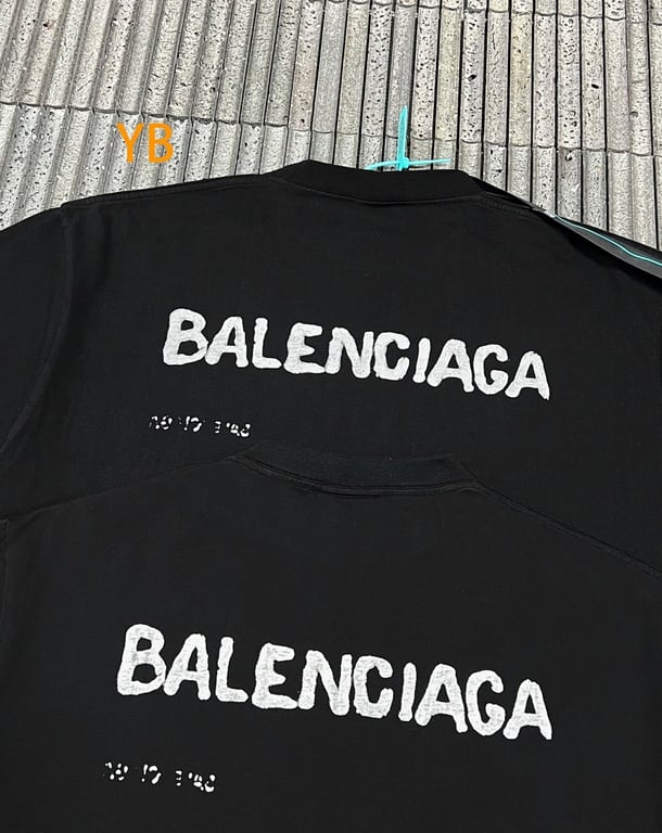 Balenciaga Braille Logo T-Shirt Black - 10