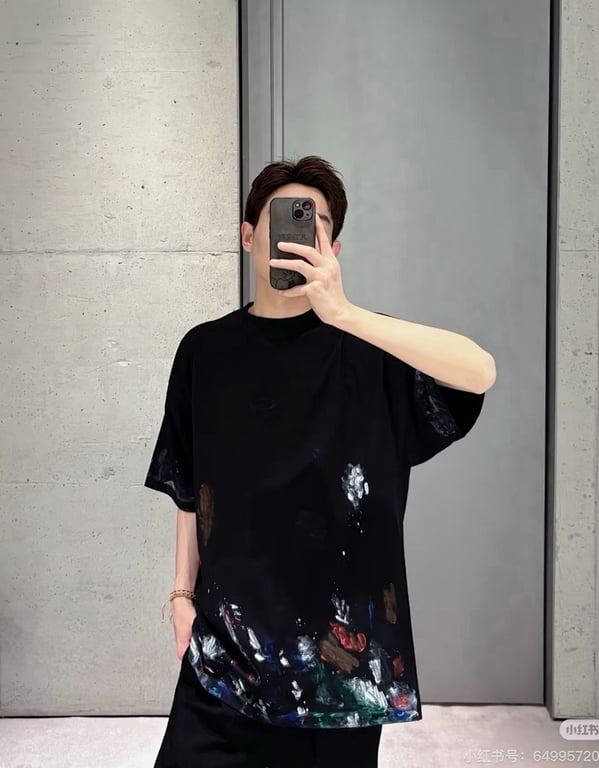 Balenciaga Paint Stroke Graphic T-Shirt - 2