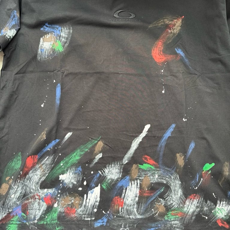 Balenciaga Paint Stroke Graphic T-Shirt - 11