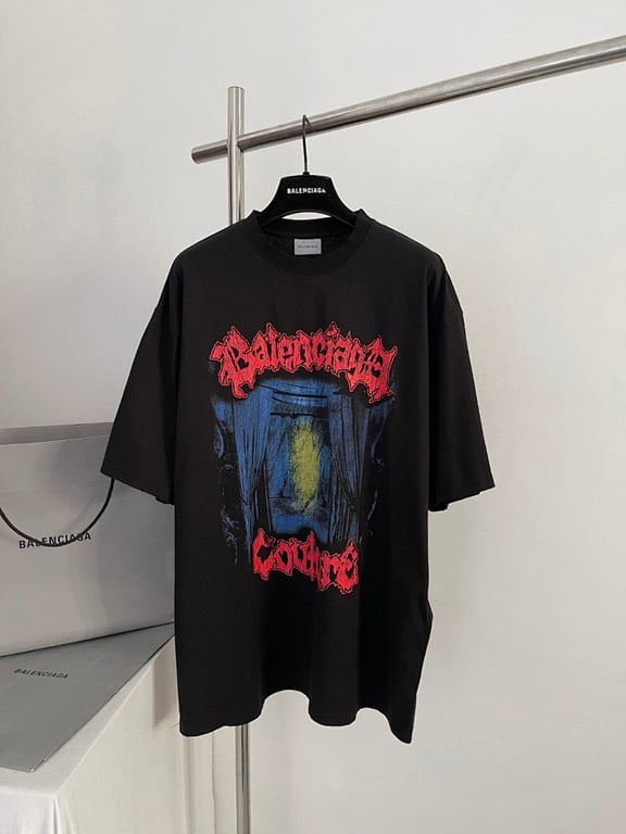 Balenciaga Couture Metal Graphic T-Shirt Black - 12