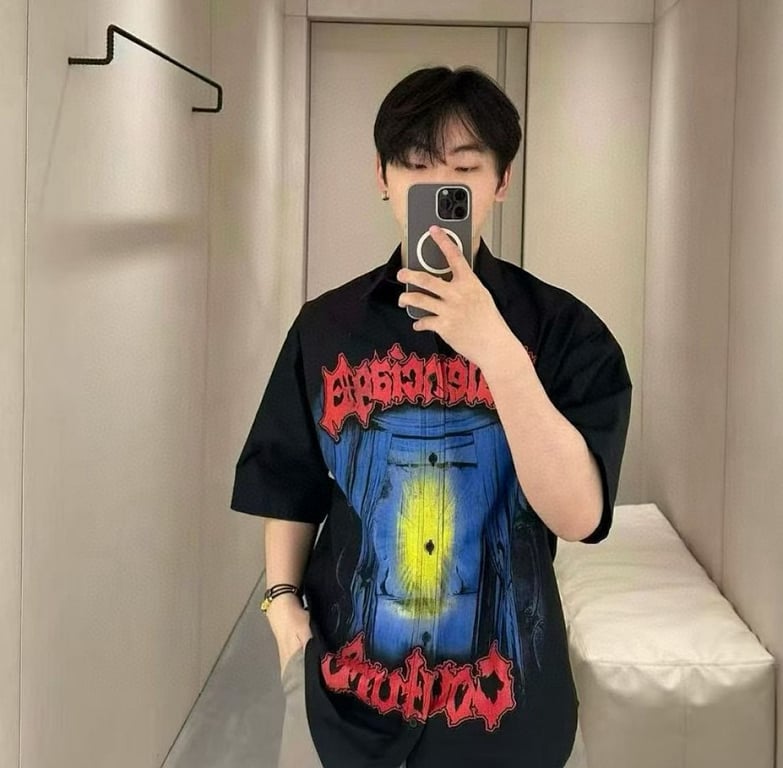 Balenciaga Couture Metal Graphic T-Shirt Black - 3