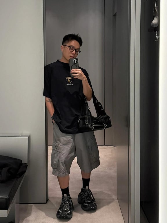 Balenciaga x Lamborghini Graphic T-Shirt Black - 4