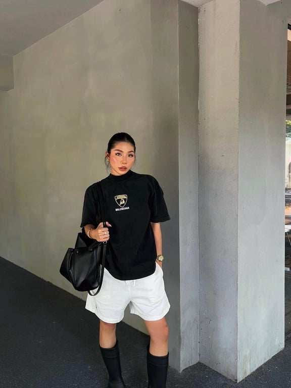 Balenciaga x Lamborghini Graphic T-Shirt Black - 5