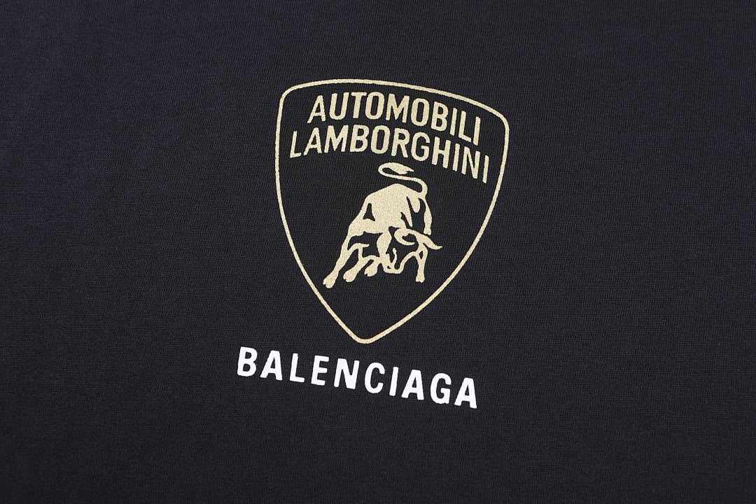 Balenciaga x Lamborghini Graphic T-Shirt Black - 9