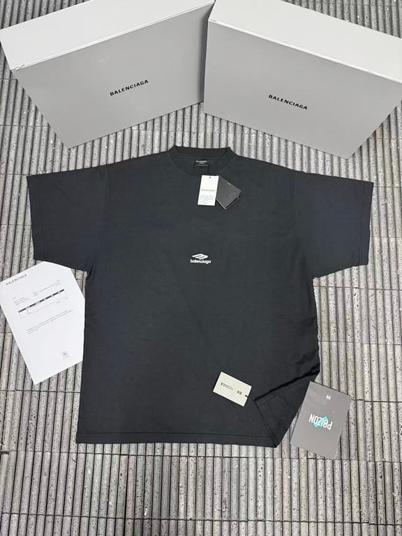 Balenciaga 52015-51L Logo T-Shirt Black - 4