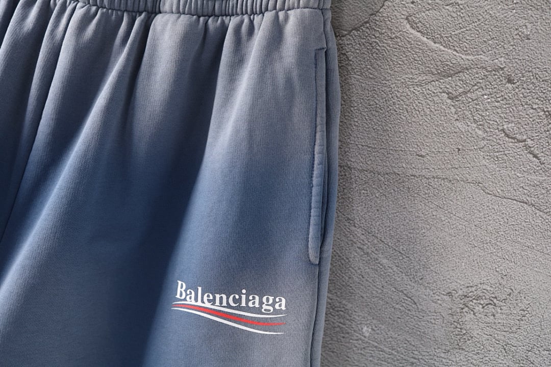 Balenciaga Political Campaign Gradient Shorts Blue - 8