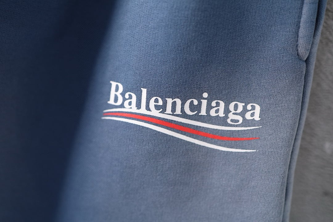 Balenciaga Political Campaign Gradient Shorts Blue - 9