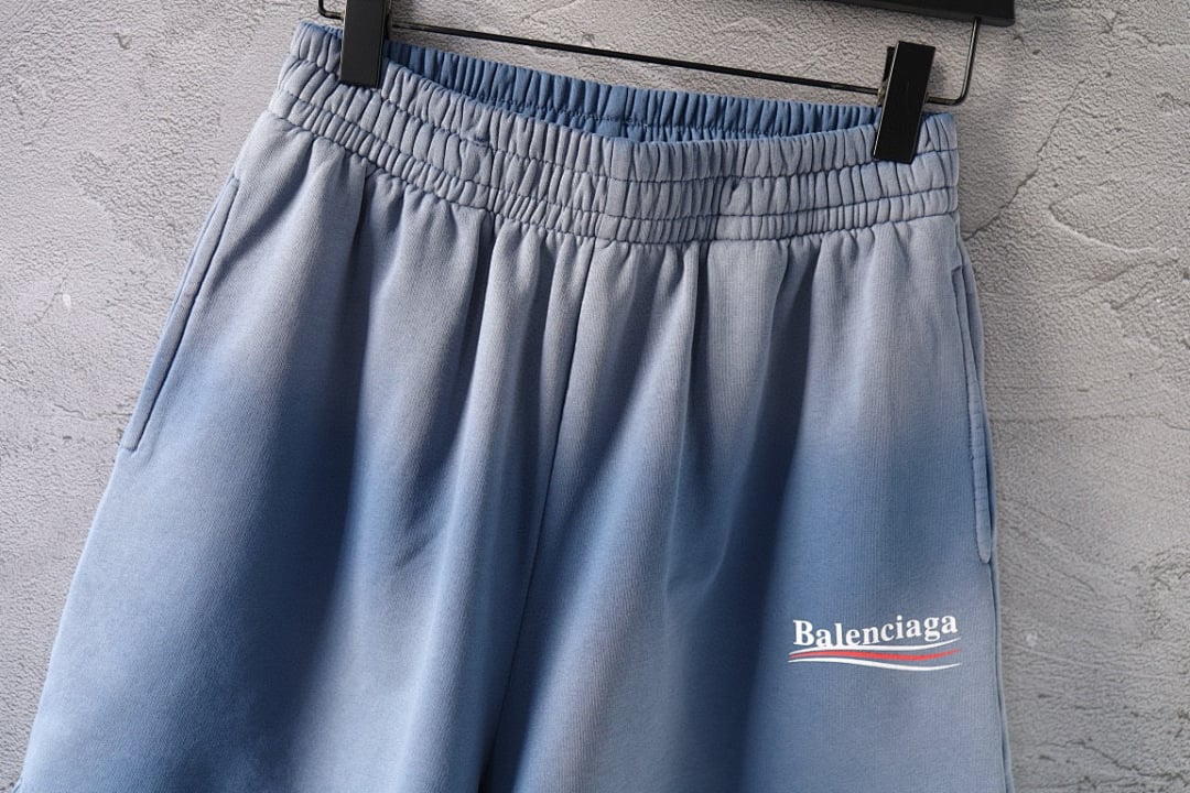 Balenciaga Political Campaign Gradient Shorts Blue - 10