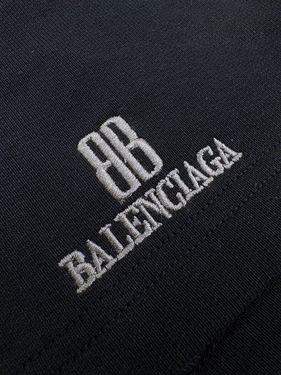 Balenciaga BB Logo Sweat Shorts Black - 4