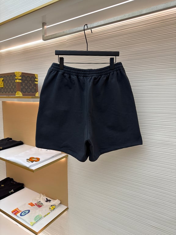 Balenciaga BB Logo Sweat Shorts Black - 6
