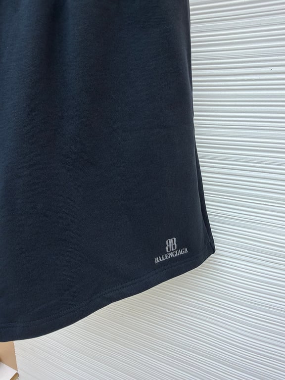 Balenciaga BB Logo Sweat Shorts Black - 7
