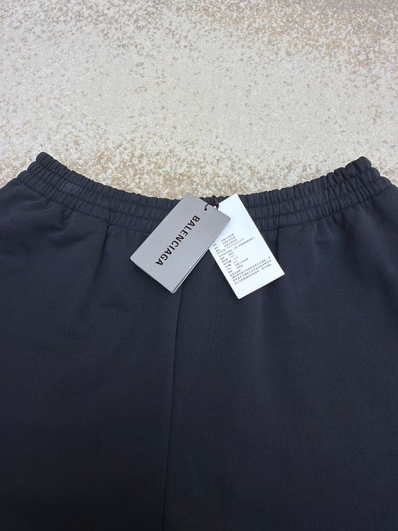 Balenciaga BB Logo Sweat Shorts Black - 8