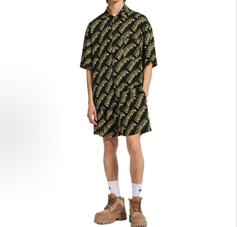 Balenciaga Slime Logo Shirt and Shorts Set - 3