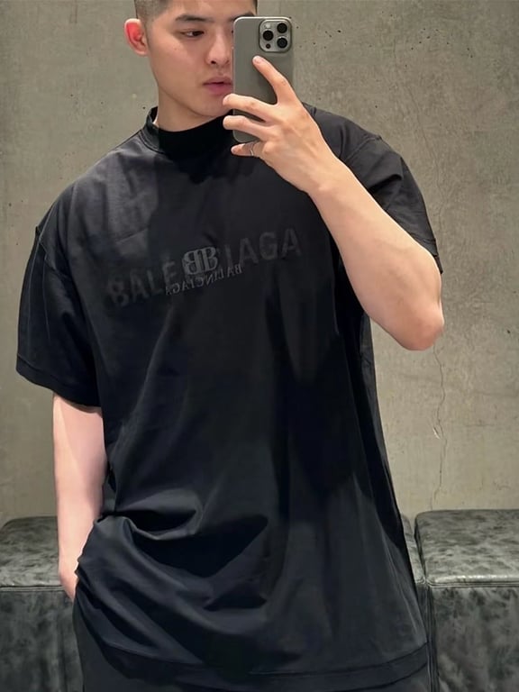 Balenciaga Graphic Logo T-Shirt Black 52056−51L - 4
