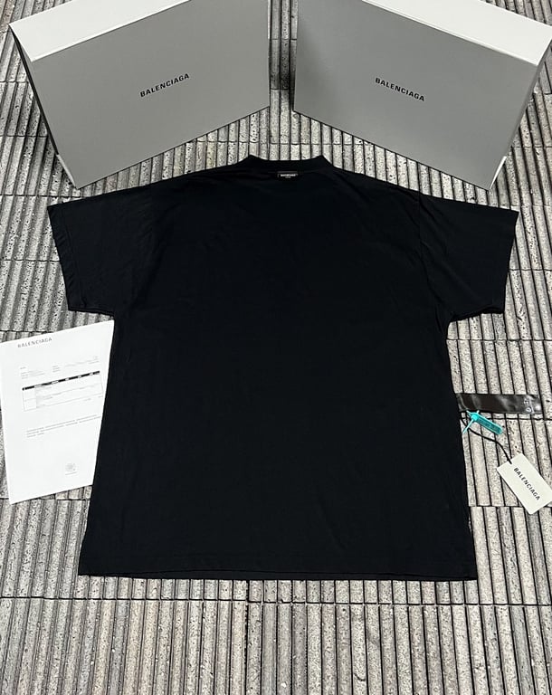 Balenciaga Graphic Logo T-Shirt Black 52056−51L - 6