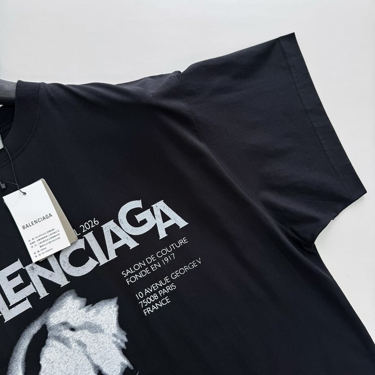 Balenciaga Salon de Couture Graphic T-Shirt Black - 11