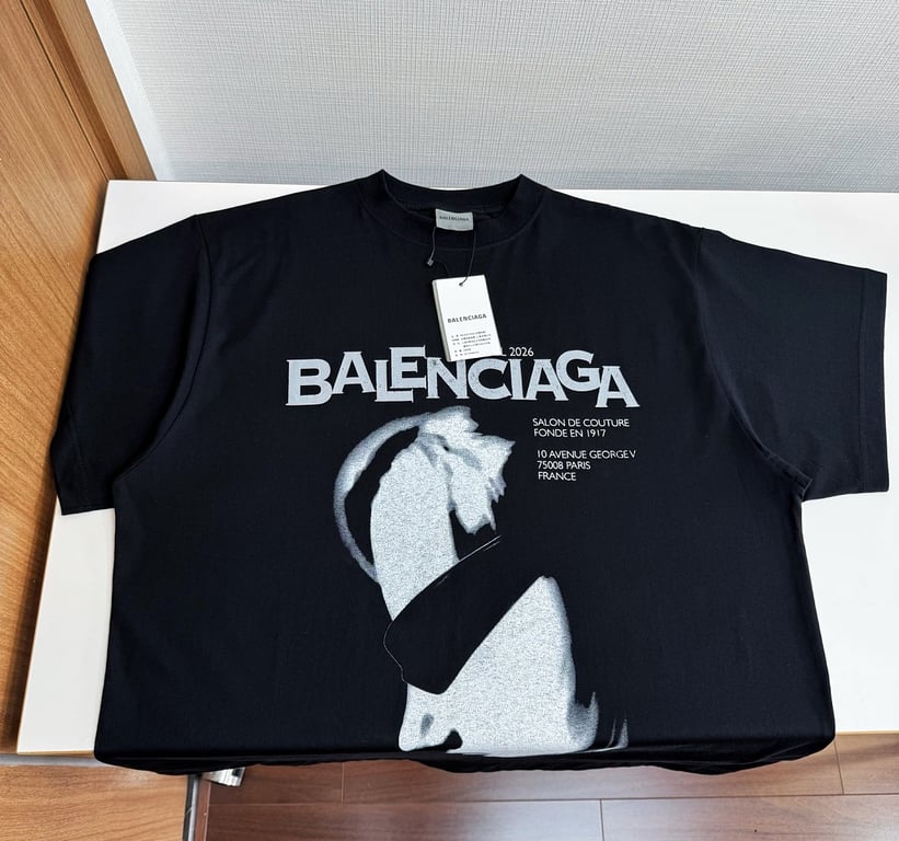 Balenciaga Salon de Couture Graphic T-Shirt Black - 8