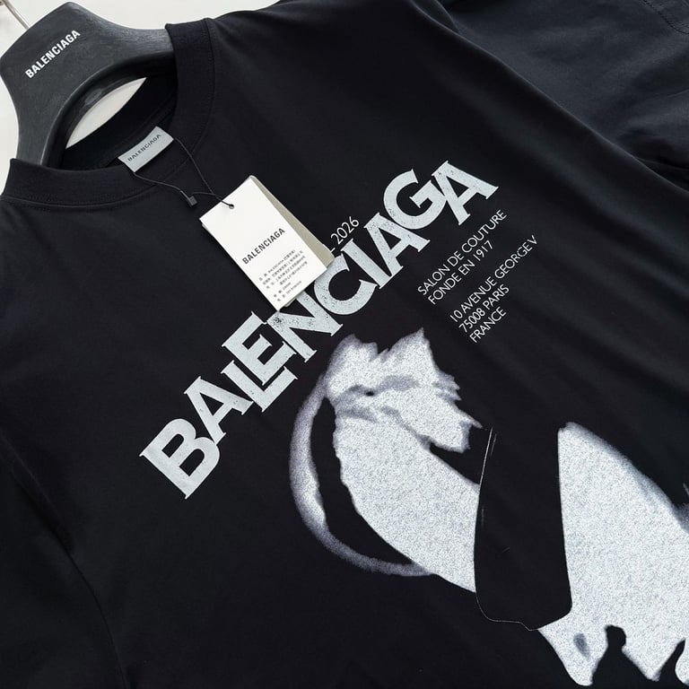 Balenciaga Salon de Couture Graphic T-Shirt Black - 9