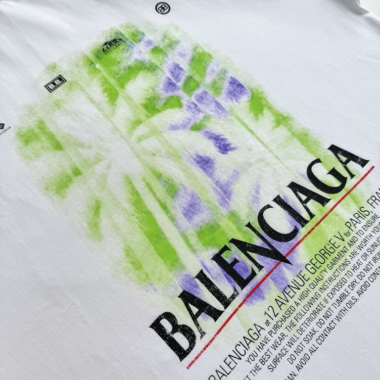 Balenciaga Palm Tree Graphic T-Shirt White - 13