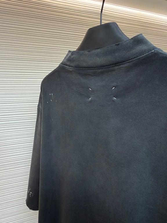 Maison Margiela Distressed Logo Pocket T-Shirt Faded Black - 12