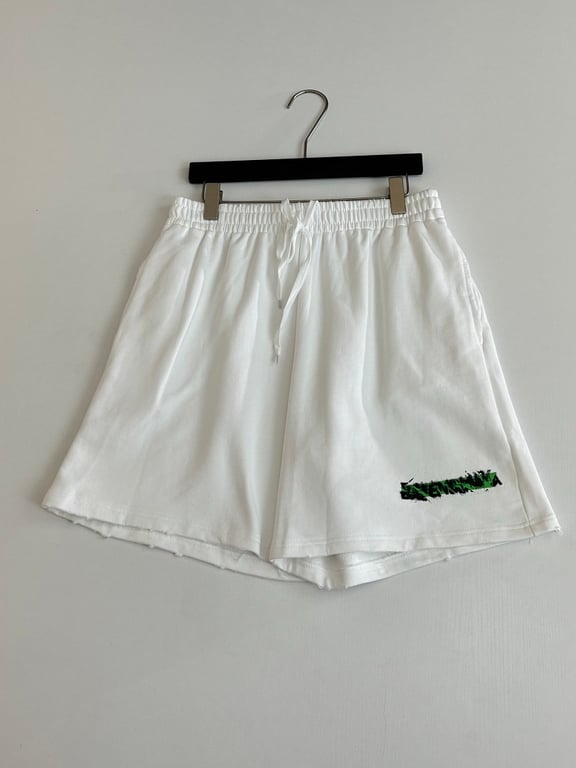 Balenciaga 3187-2L White Graphic Shorts - 6