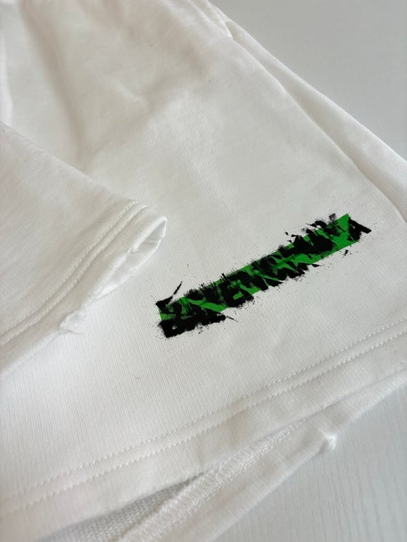 Balenciaga 3187-2L White Graphic Shorts - 8
