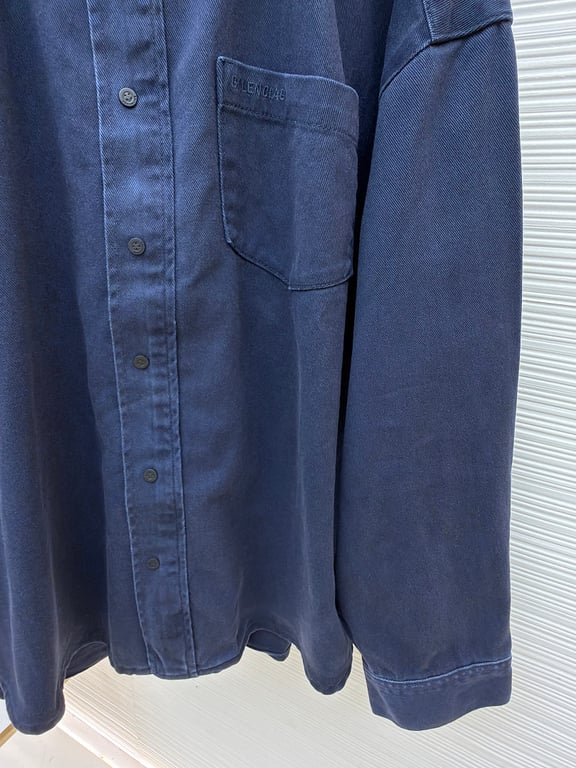 Balenciaga Hooded Denim Jacket Navy - 11