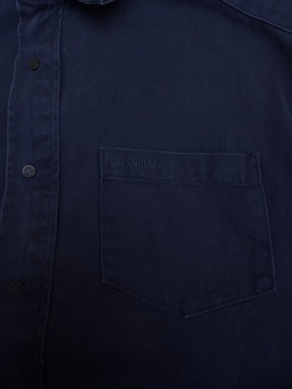 Balenciaga Hooded Denim Jacket Navy - 7