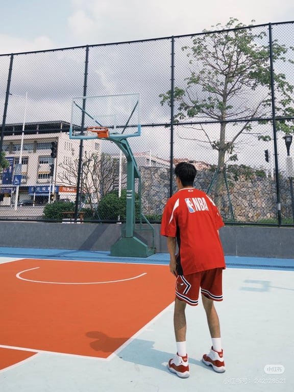 Balenciaga NBA Basketball Jersey and Shorts Set Red - 3