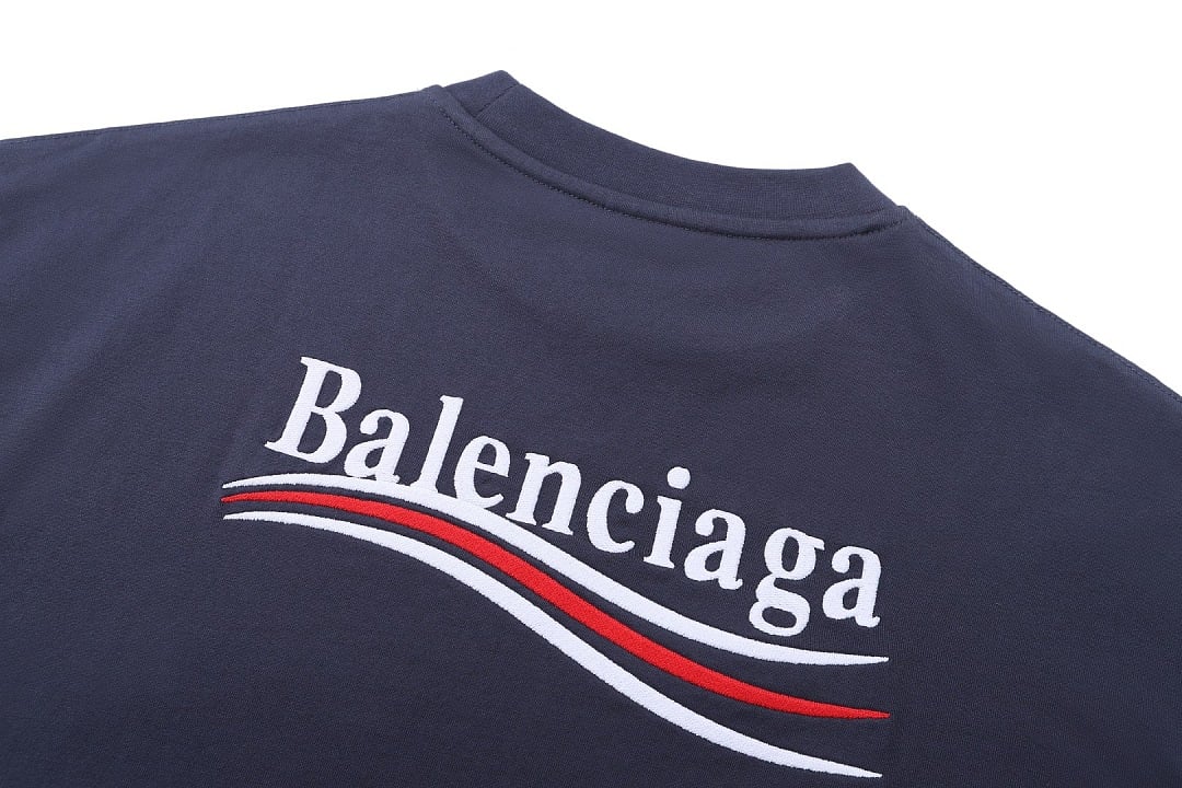 Balenciaga Political Campaign Layered T-Shirt Navy - 3