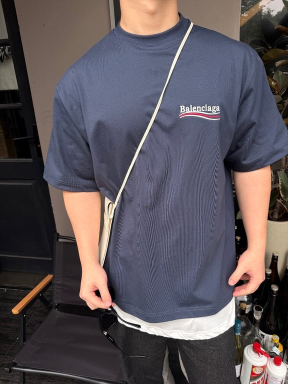 Balenciaga Political Campaign Layered T-Shirt Navy - 6