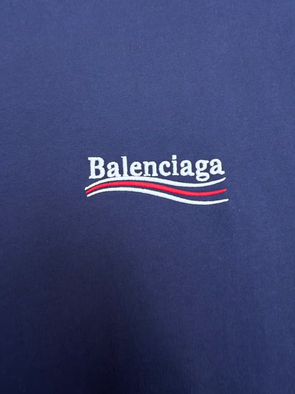 Balenciaga Political Campaign Layered T-Shirt Navy - 9