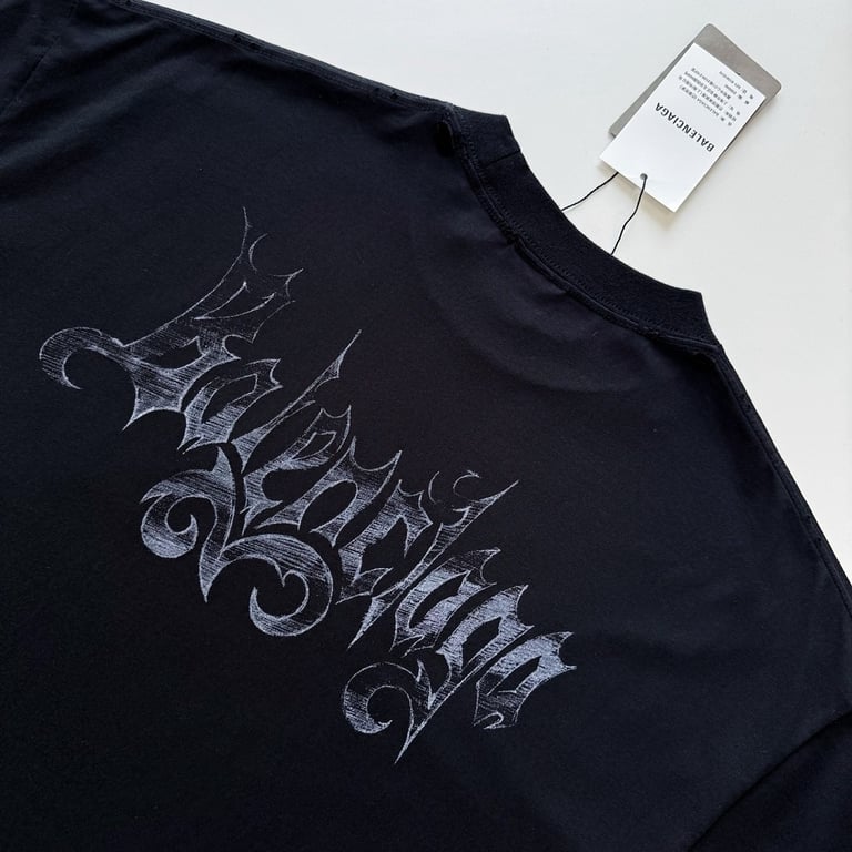 Balenciaga Gothic Logo T-Shirt - 16