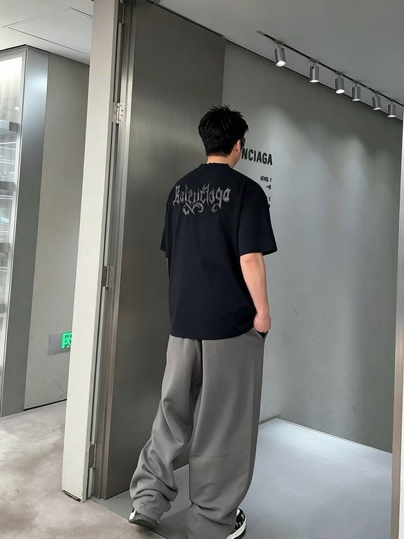 Balenciaga Gothic Logo T-Shirt - 3