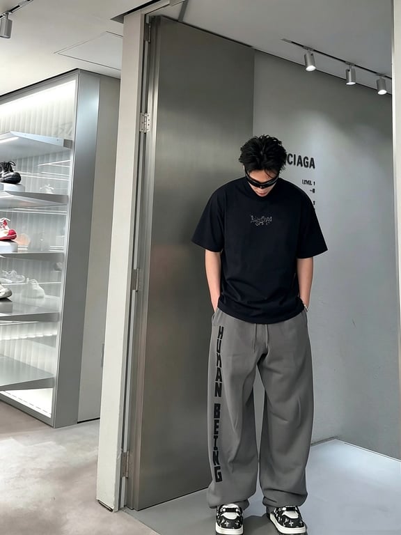 Balenciaga Gothic Logo T-Shirt - 4