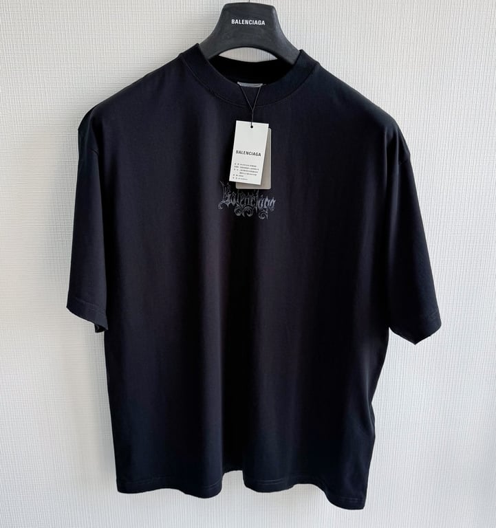 Balenciaga Gothic Logo T-Shirt - 6
