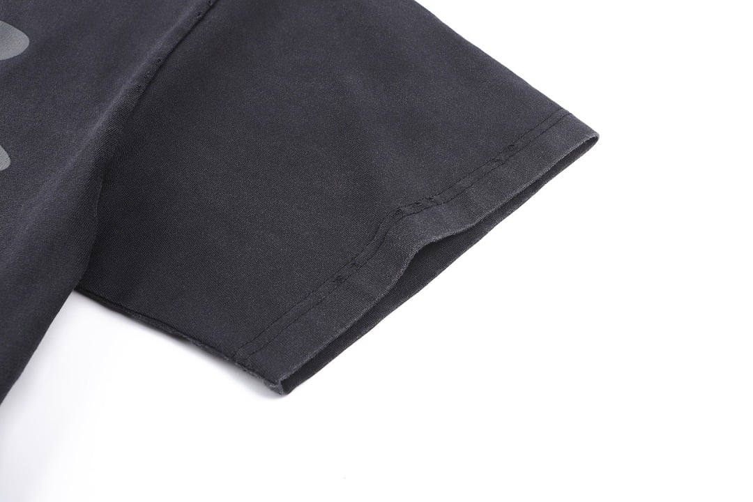 Balenciaga Graphic Logo Washed T-Shirt Black - 11