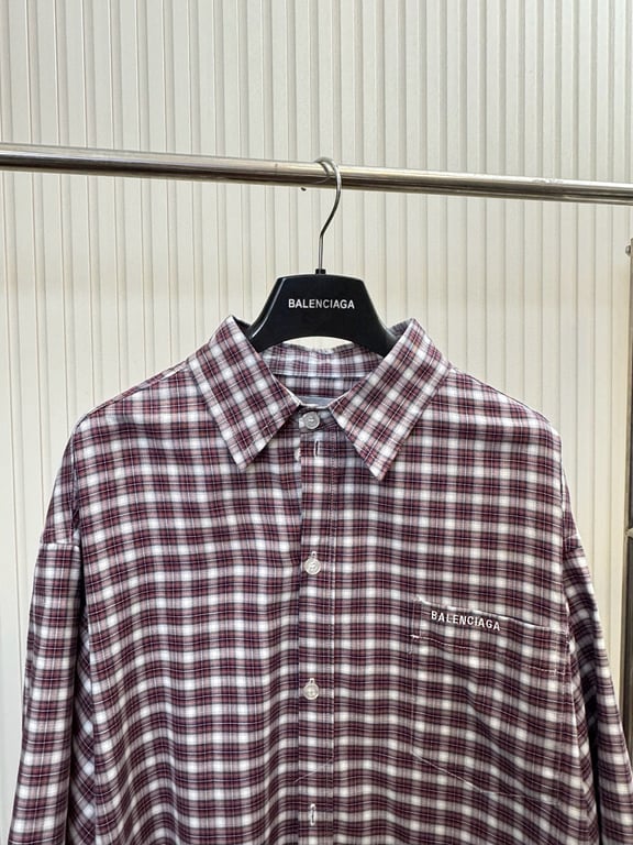 Balenciaga Plaid Double Sleeve Shirt 31934-31L - 4