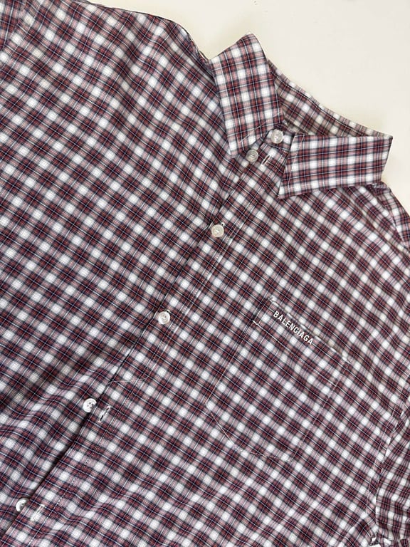 Balenciaga Plaid Double Sleeve Shirt 31934-31L - 5