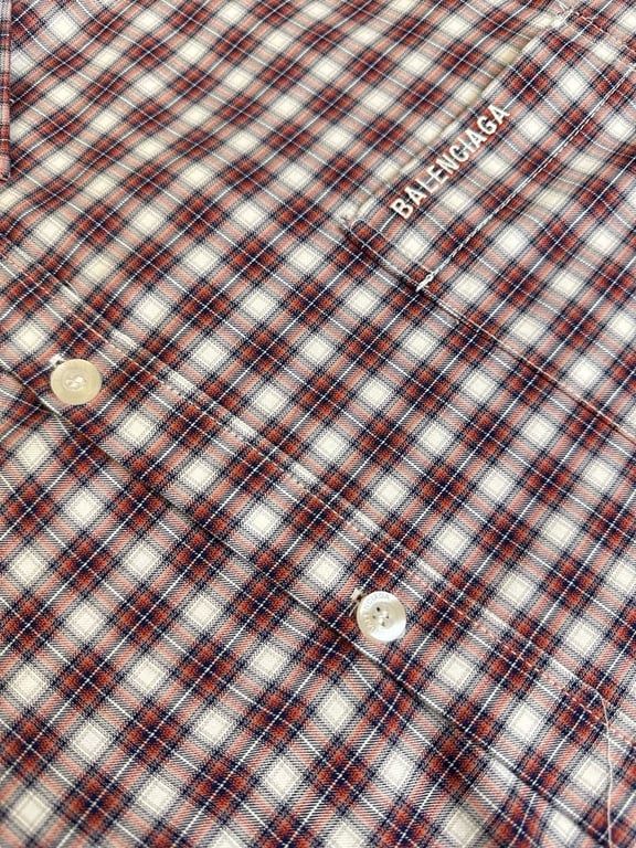 Balenciaga Plaid Double Sleeve Shirt 31934-31L - 7