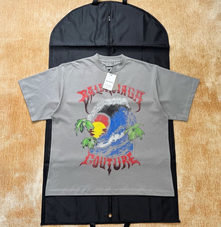 Balenciaga Couture Wave Graphic Tee - 11