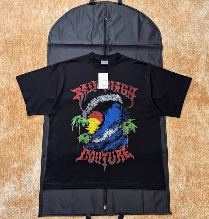Balenciaga Couture Wave Graphic Tee - 4