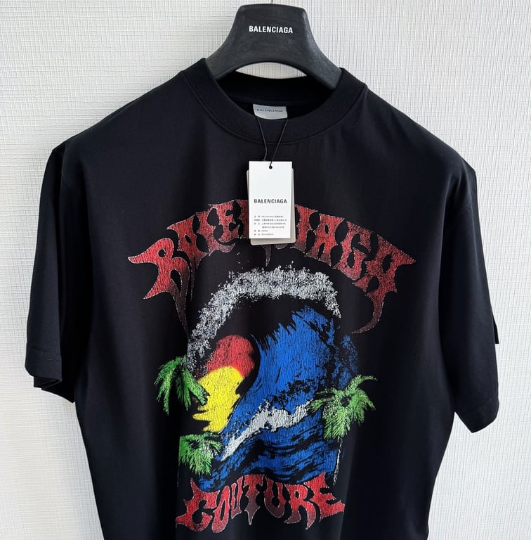Balenciaga Couture Wave Graphic Tee - 7