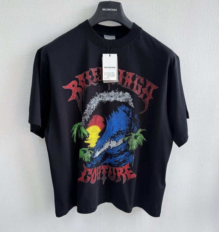 Balenciaga Couture Wave Graphic Tee - 10