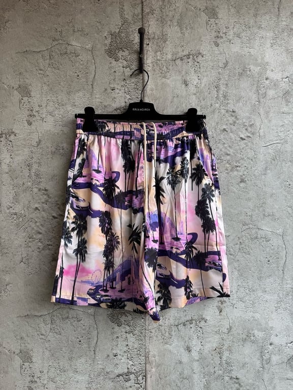 Balenciaga Graphic Print Shirt and Shorts Set - 11