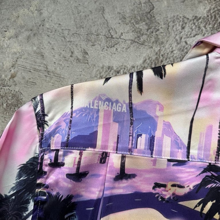 Balenciaga Graphic Print Shirt and Shorts Set - 14
