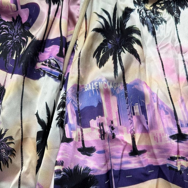 Balenciaga Graphic Print Shirt and Shorts Set - 4
