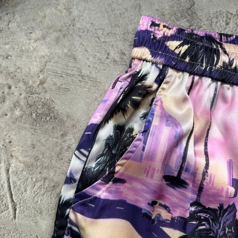 Balenciaga Graphic Print Shirt and Shorts Set - 8
